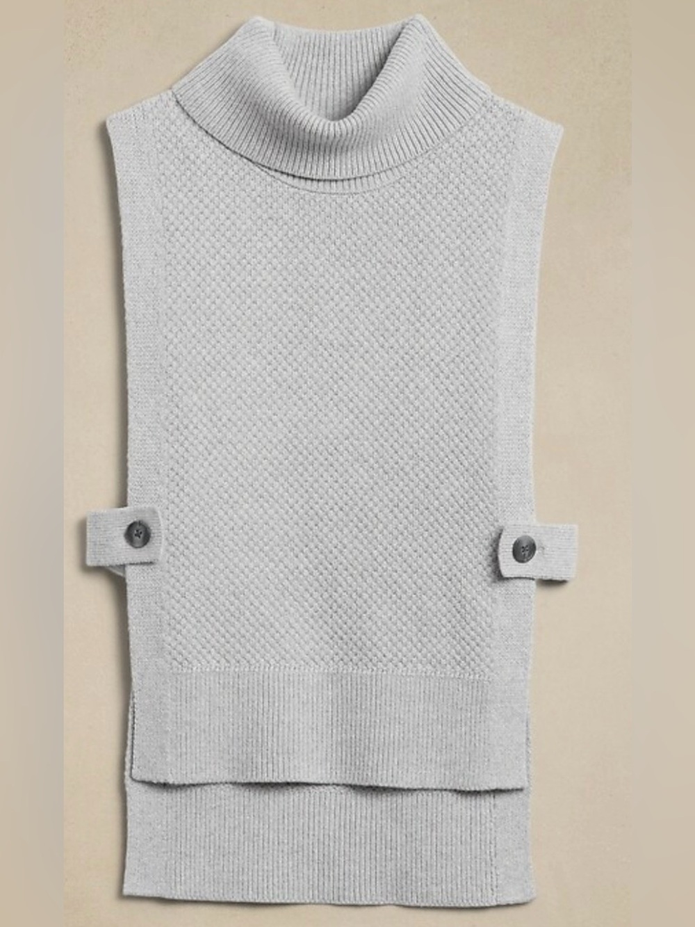 Banana Republic Light Gray Long Sweater Vest